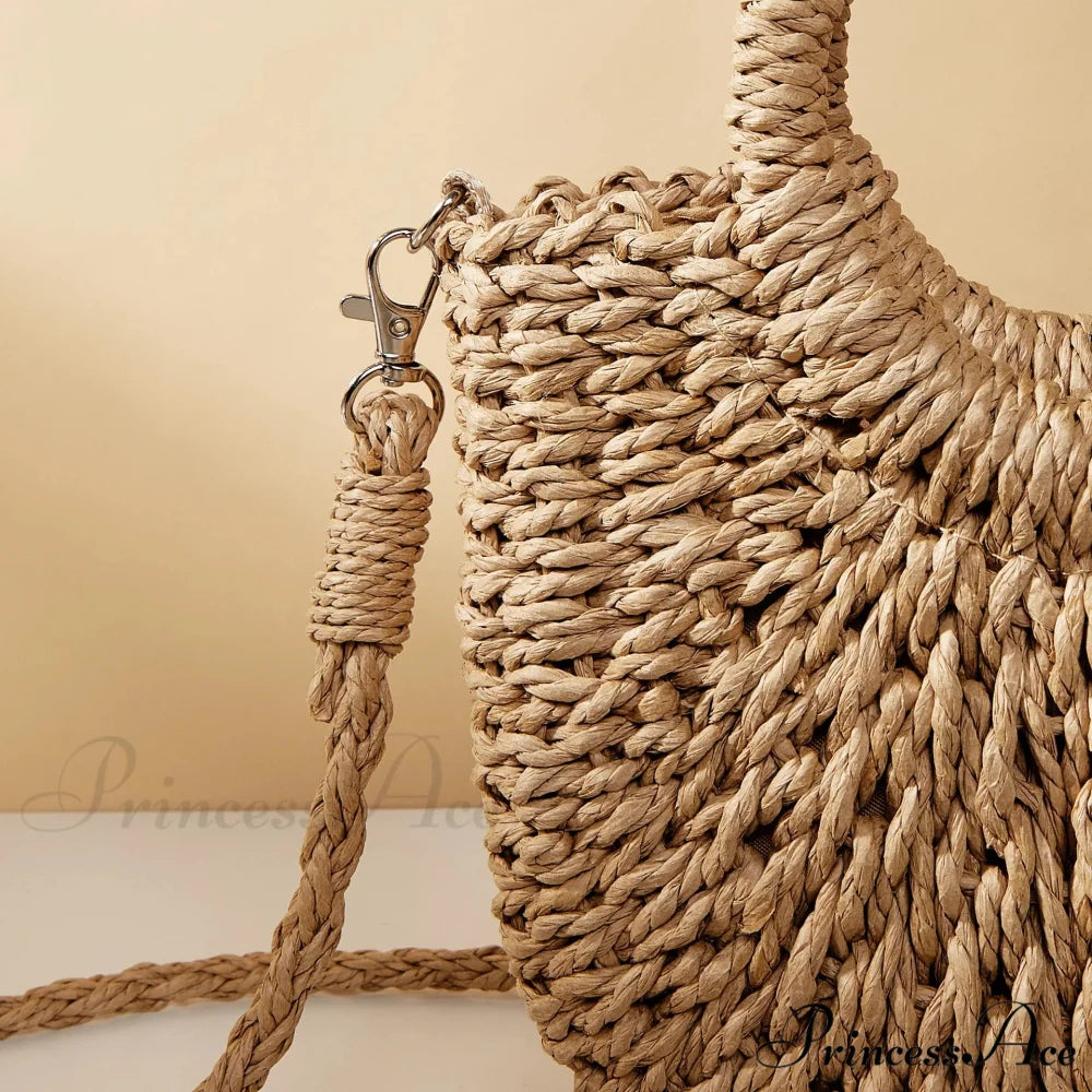 Handcrafted Straw Rattan Seaside Crossbody Purse handbag-250126