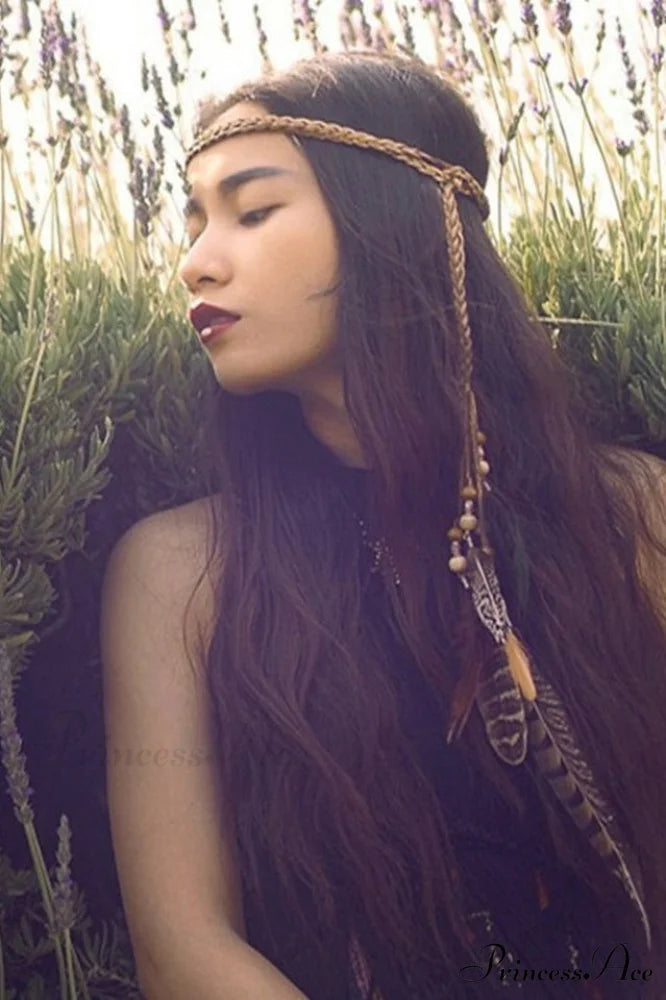 Handmade Bohemian Stylish Feather Headband Picture