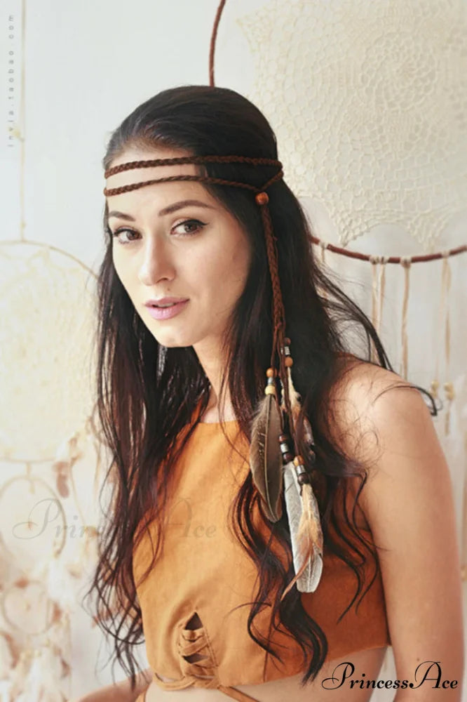Handmade Bohemian Stylish Feather Headband Picture