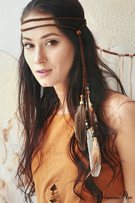 Handmade Bohemian Stylish Feather Headband Picture