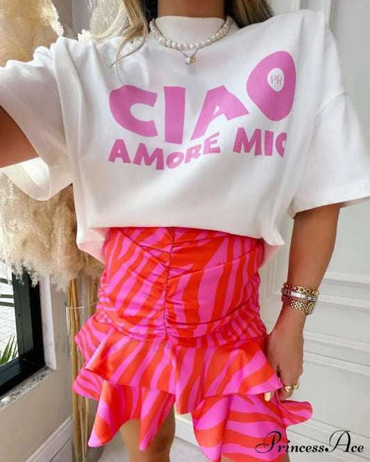 Harajuku Colorful T-shirt white / S t-shirt-250223