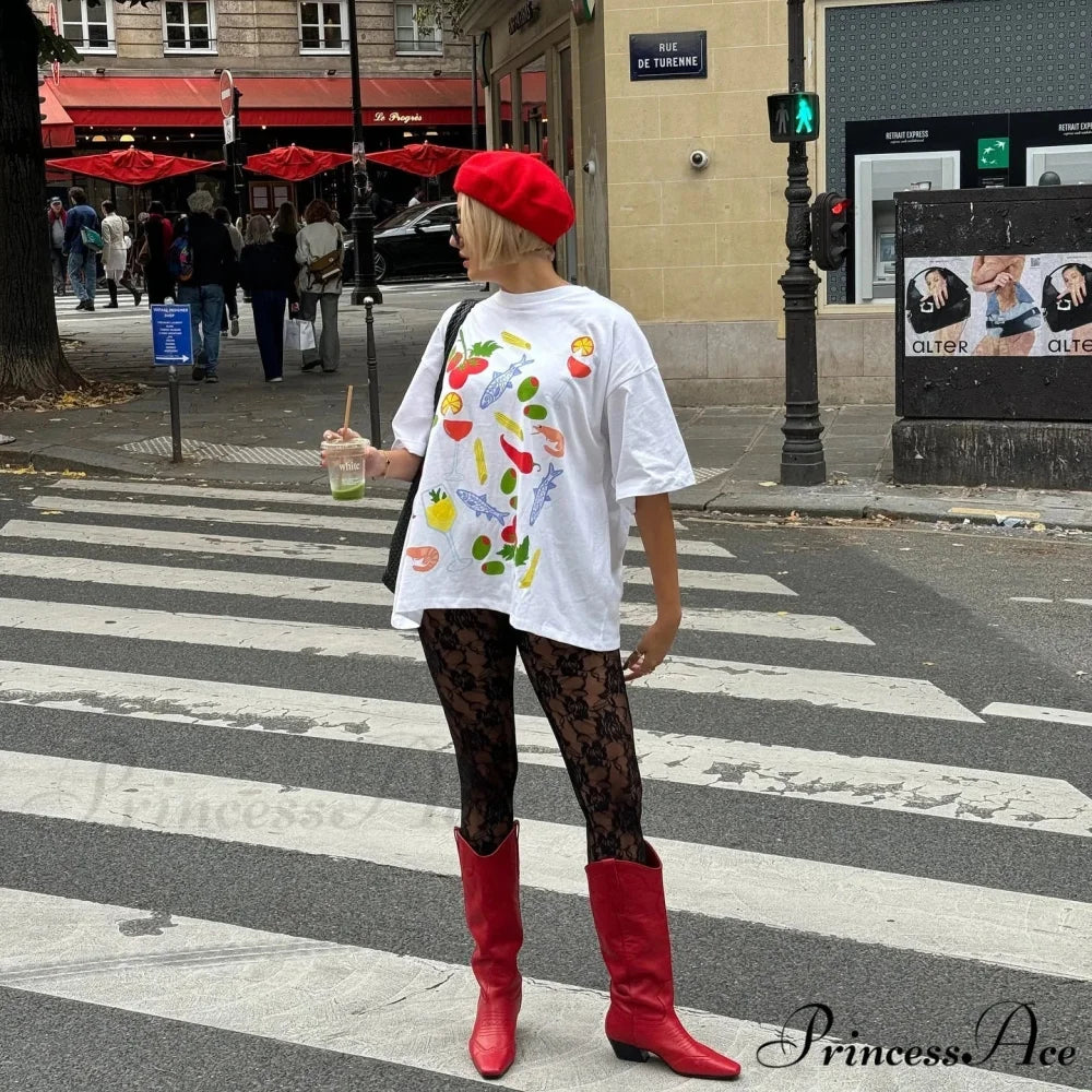 Harajuku Dark Basic Symbol Graphic T-shirt t-shirt-250223