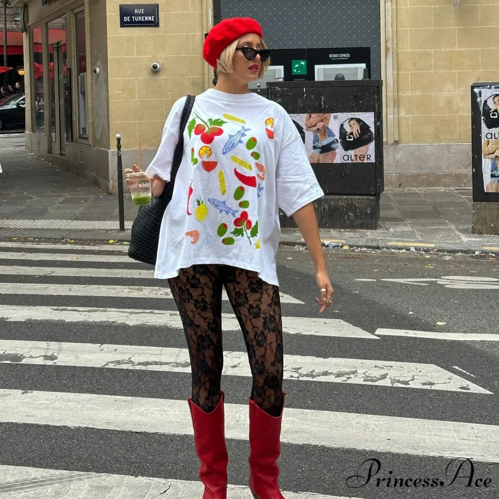Harajuku Dark Basic Symbol Graphic T-shirt t-shirt-250223