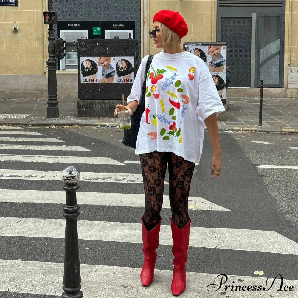 Harajuku Dark Basic Symbol Graphic T-shirt t-shirt-250223