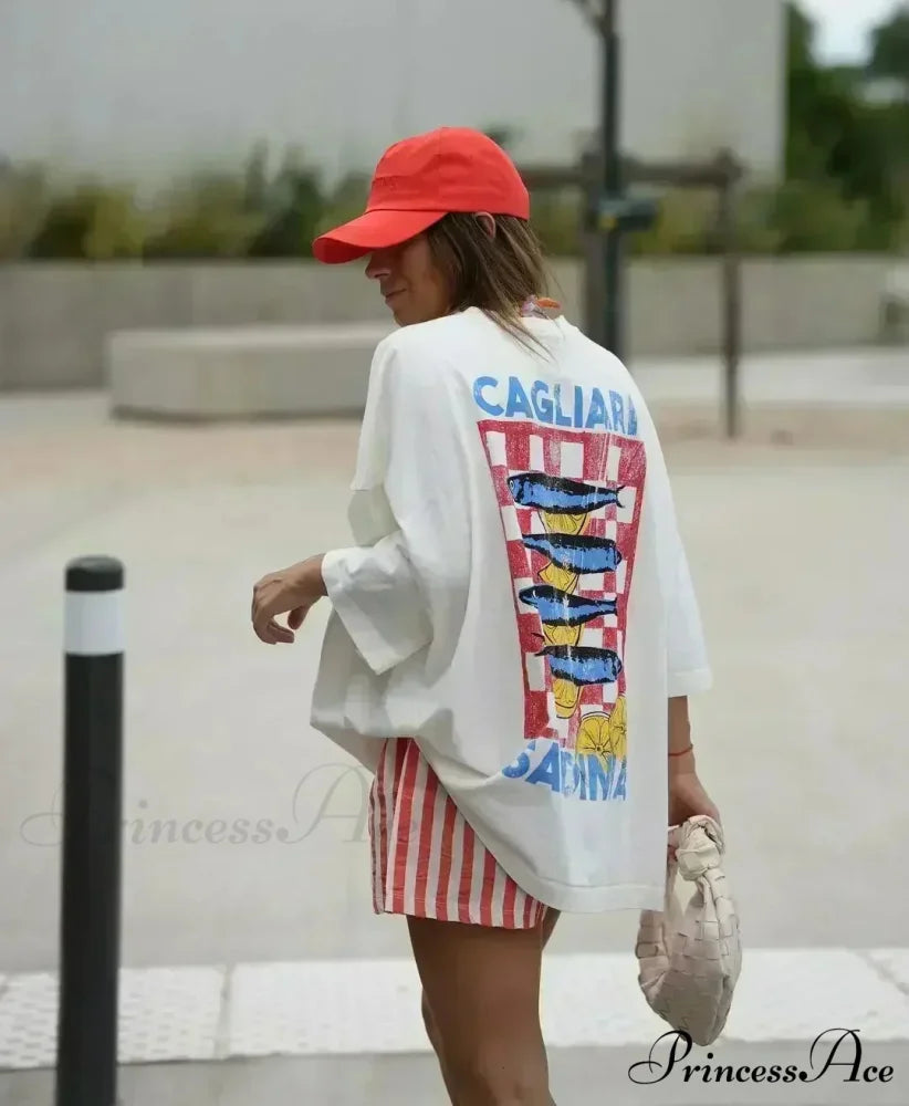 Harajuku Dark Yellow Graphic T-shirt white5 / S t-shirt-250223