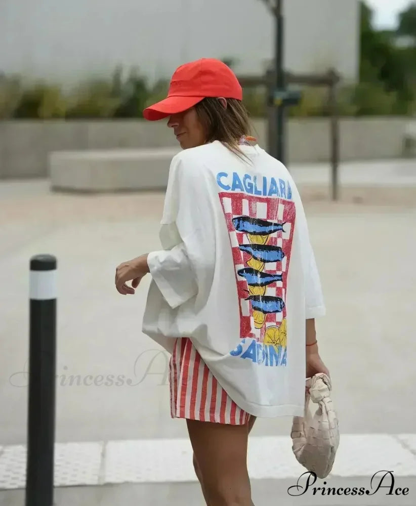 Harajuku Enthusiastic Logo Graphic T-shirt white7 / S t-shirt-250223