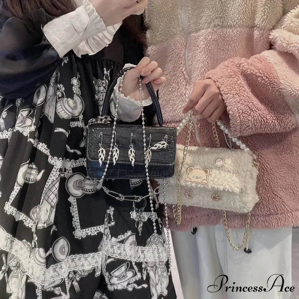 Harajuku Gothic Punk Spice Cross Spider Rabbit Dark Messenger Bag