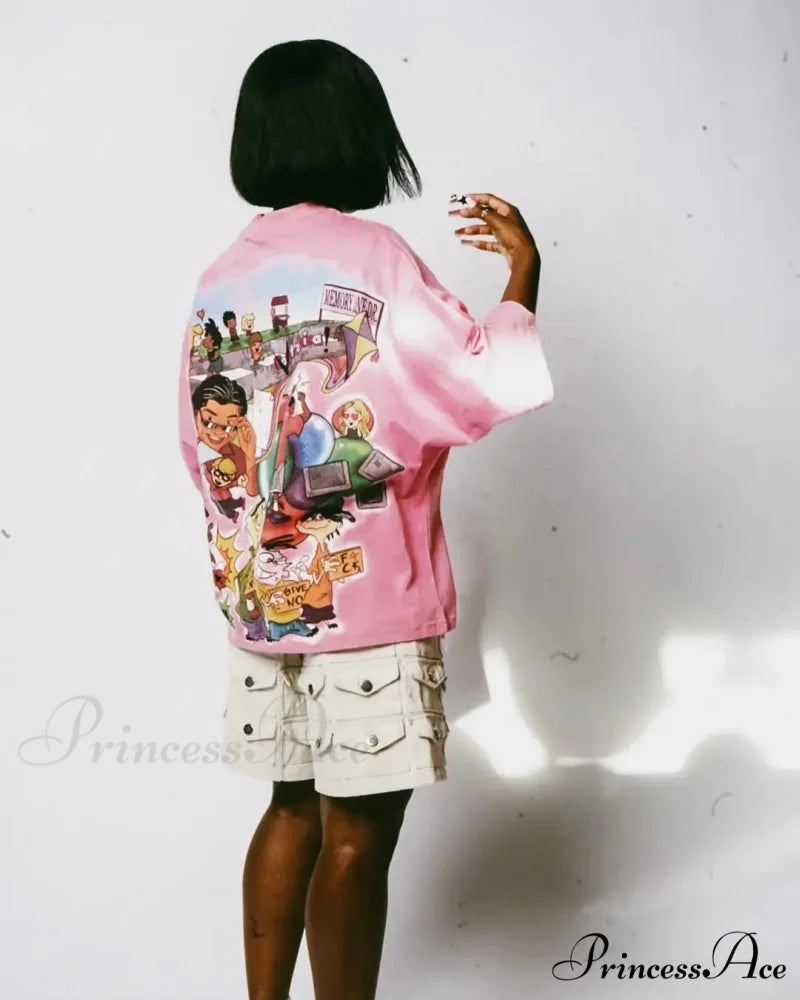 Harajuku Retro Gothic Cartoon T-shirt t-shirt-250223