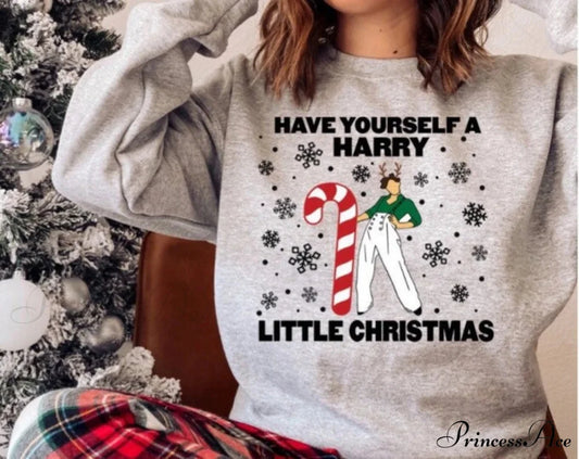 Harry Little Christmas Aesthetic Xmas Gift Loose Women’s Christmas Hoodie Christmas Hoodies-L