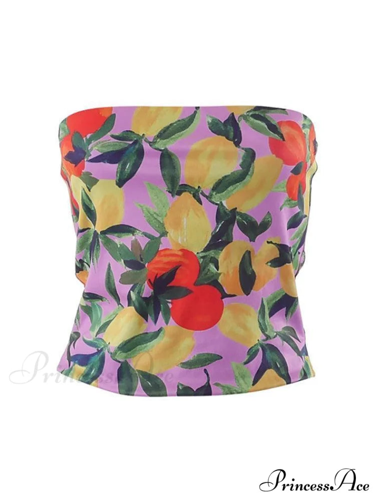 Hawaii Scene Graceful Printed Crop Top