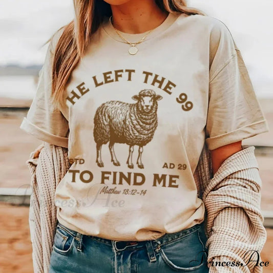 He Departed the 99 Retro Christian T-shirt Khaki / S t-shirt-250223