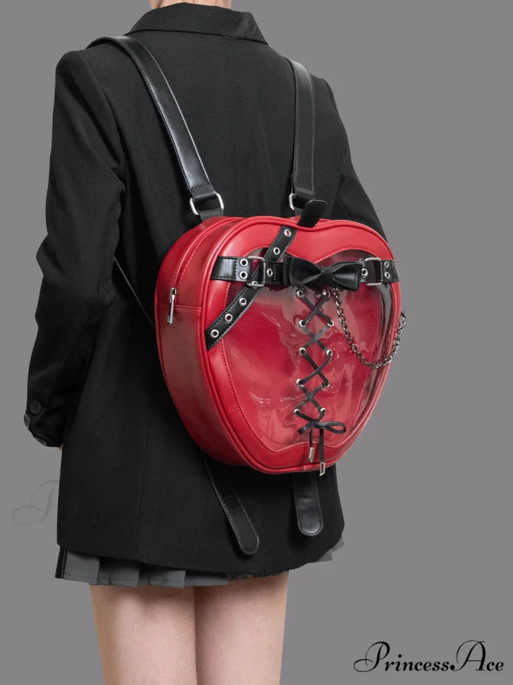 Hiatus Dark Belt Chain Apple Shoulder Gothic Strap Bow Backpack Bag