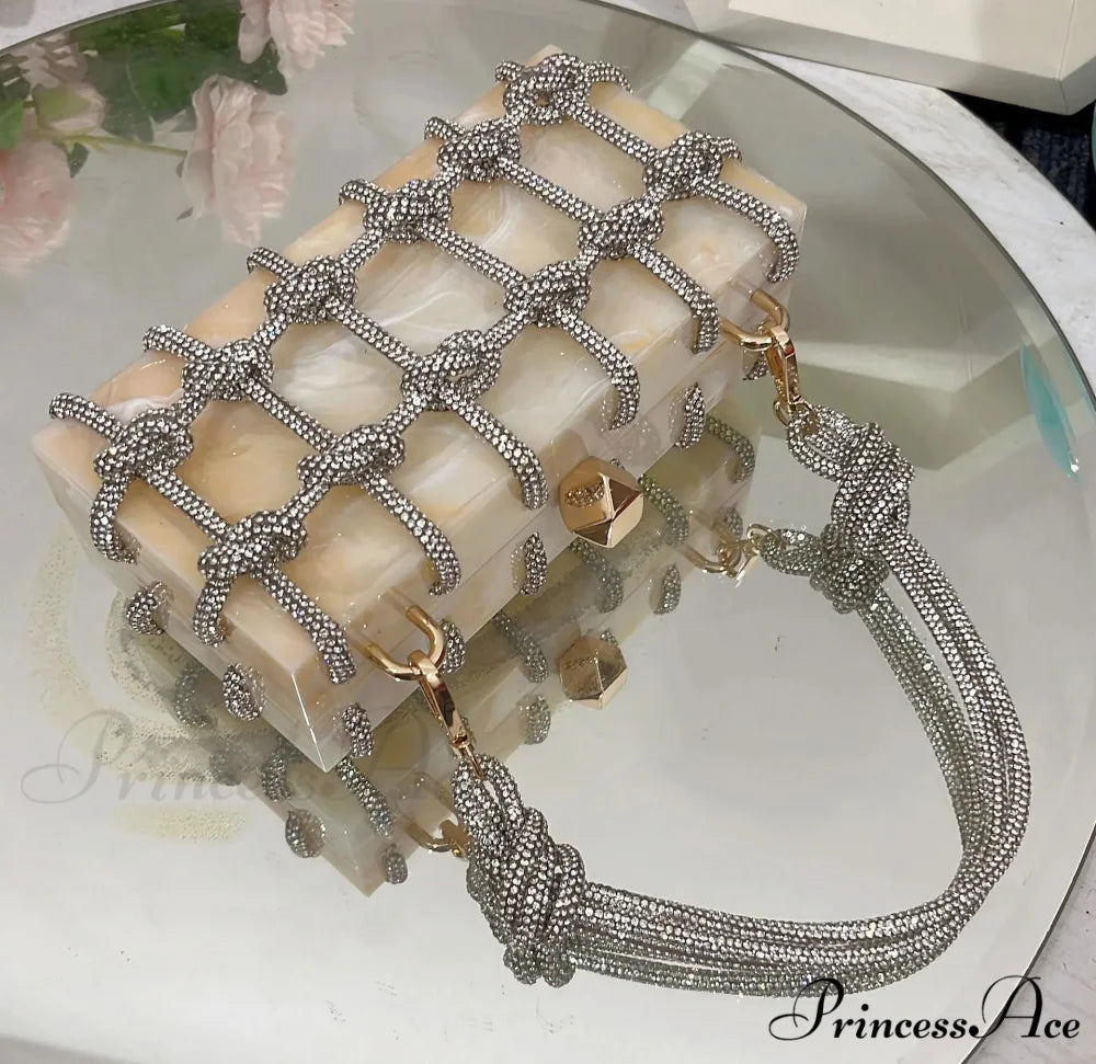 High-end Acrylic Gemstones Evening Clutch Marriage Bag color7 clutchbag-250126