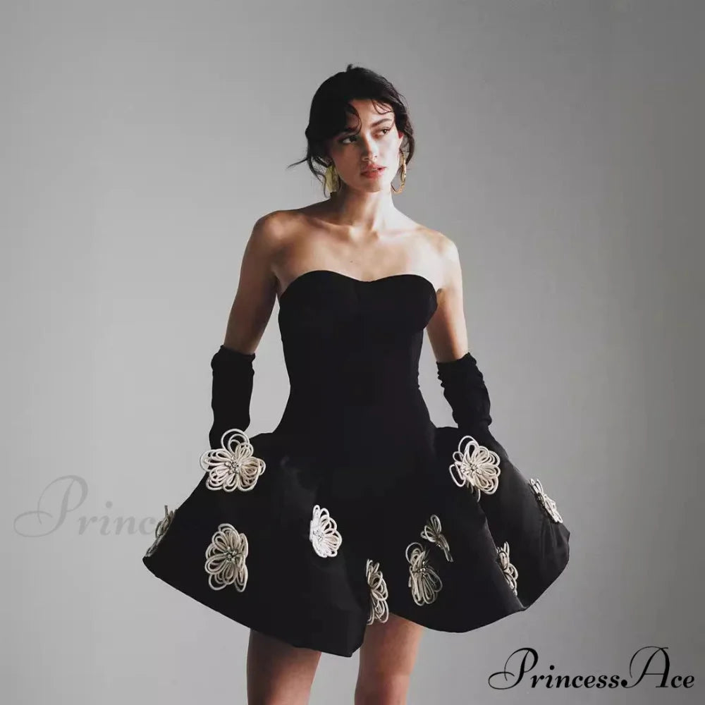 High-end Crystal Celebration Bandage Dress black / XS promdress-250223