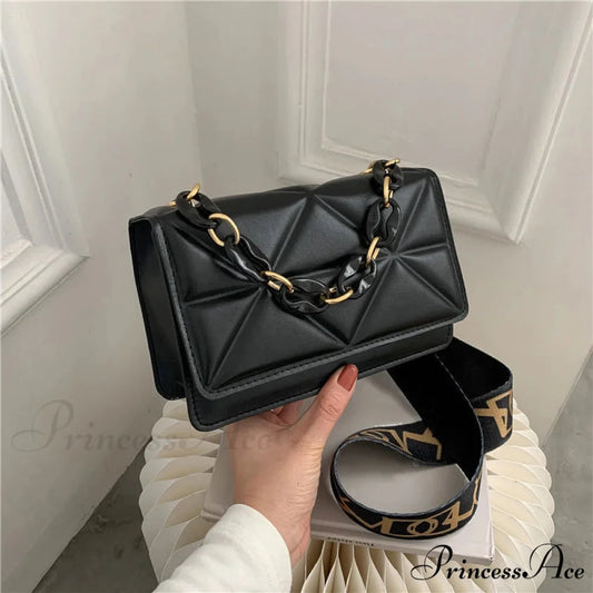 High-end Designer Crossbody Shoulder Purse Black handbag-250126