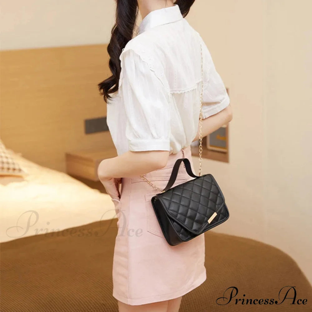 High-end Messenger Stitching Fashion Chain Crossbody Purse handbag-250126