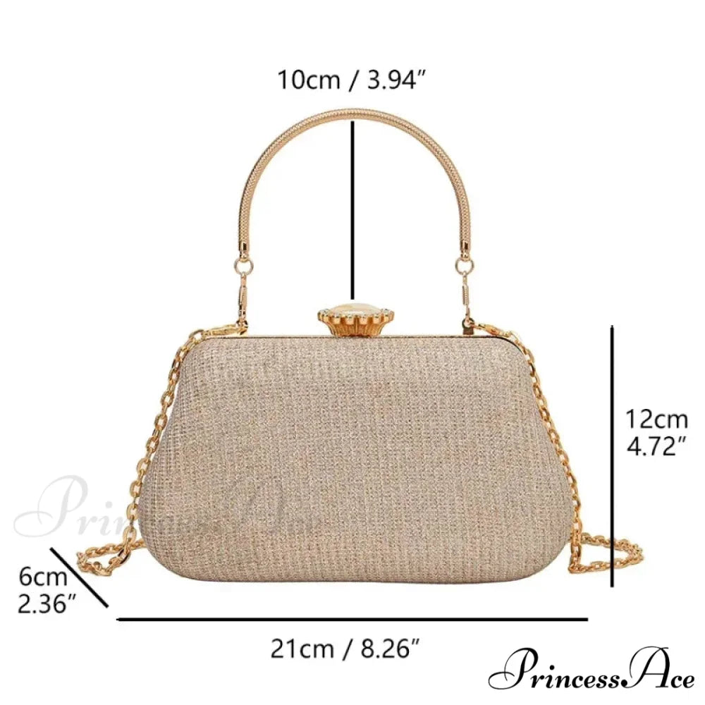 High-end Stylish Evening Sparkle Wedding Clutch Purse handbag-250126