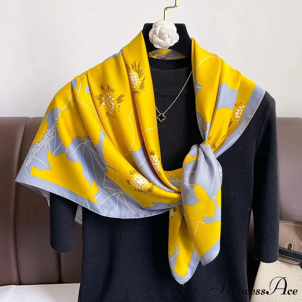 High-end Twill Silk Square Headband Scarf scarf-241228