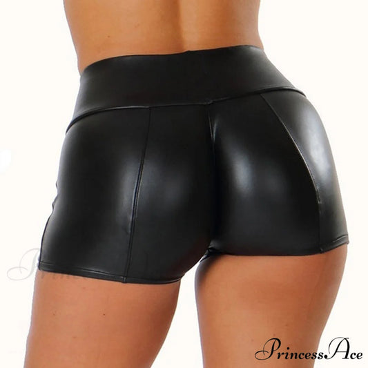 High Waist Bodycon Push Up Black Shorts