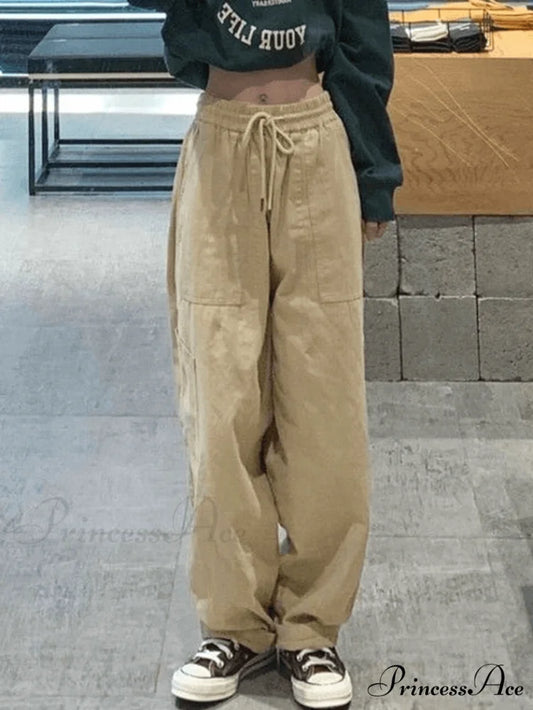 High Waist Graceful Pocket Cargo Pants