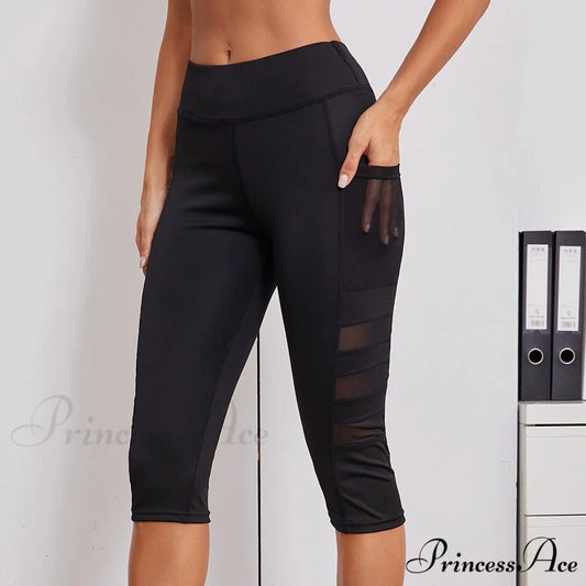 High Waisted Athletic Yoga Pants Black / S