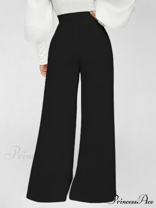High Waisted Graceful Stacked Stretch Pants