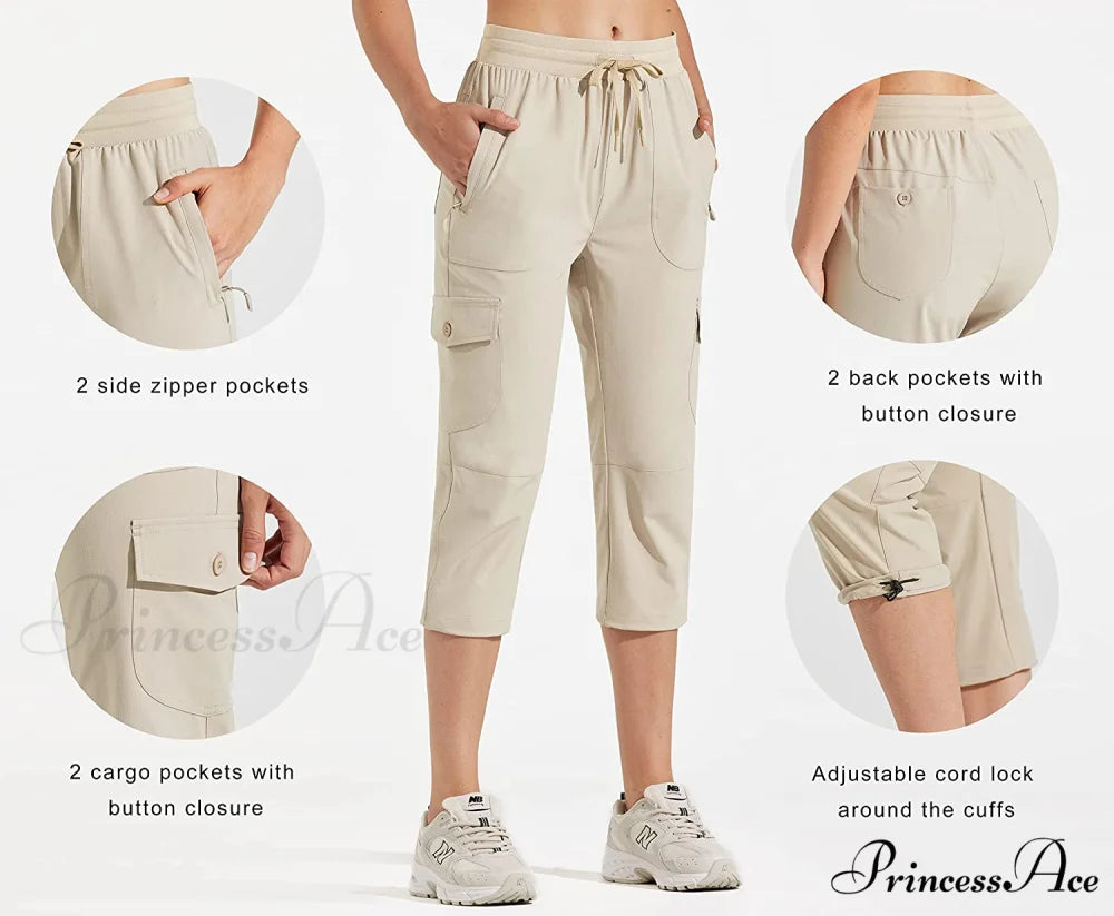 Hiking Cargo Joggers Pants Lightweight Quick Dry Capris Golf Pants