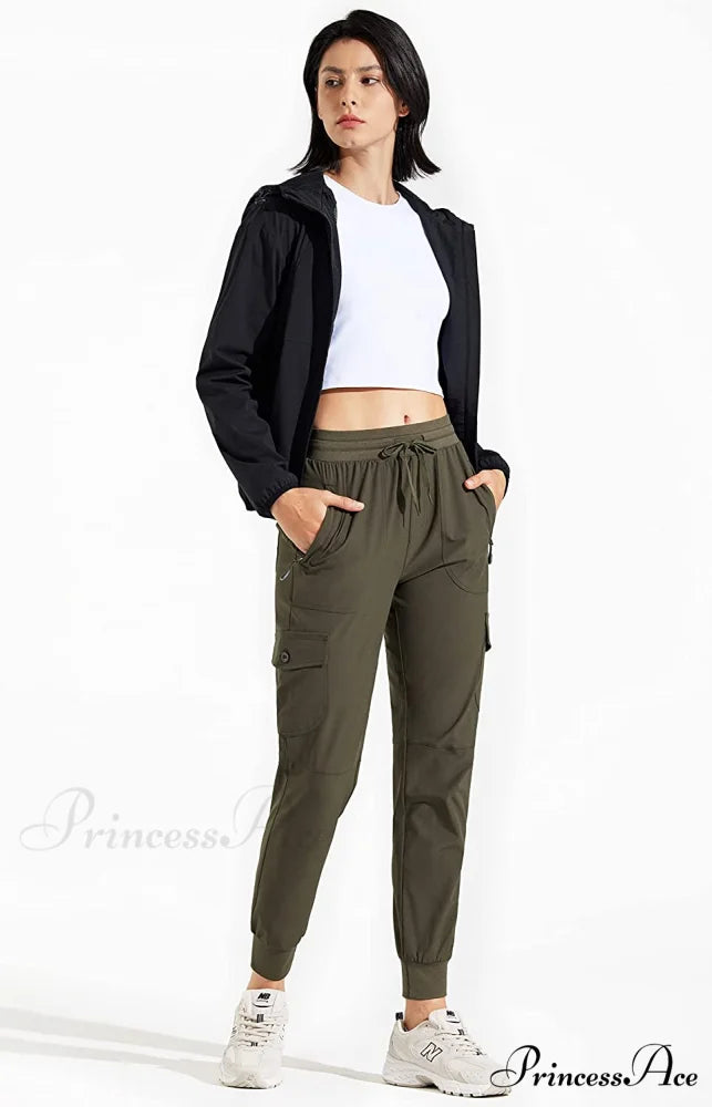 Hiking Cargo Joggers Pants Lightweight Quick Dry Capris Golf Pants