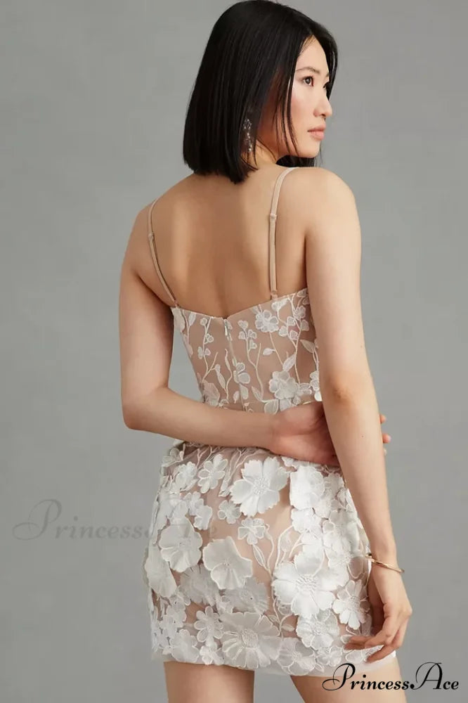 Hilma Structured Stylish Floral Mini Dress