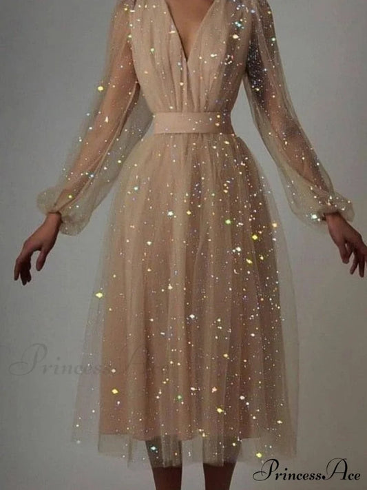 Hollow Office Warm-Season Gown Design Lady Gown V-Neck Women Party Full-Length Sexy Pattern Out Fashion Dress