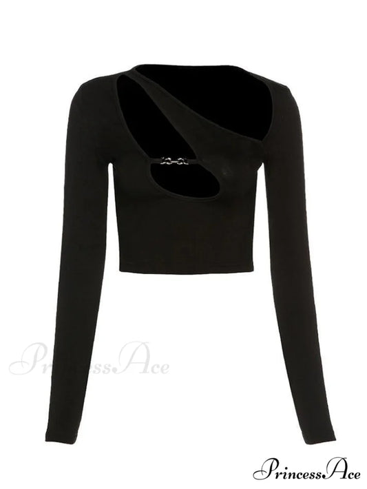 Hollow Out Crochet Trendy Long Sleeve Knit Top