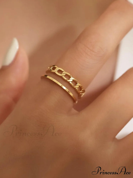 Hollow Out Cuff Ring Yellow Gold / one-size