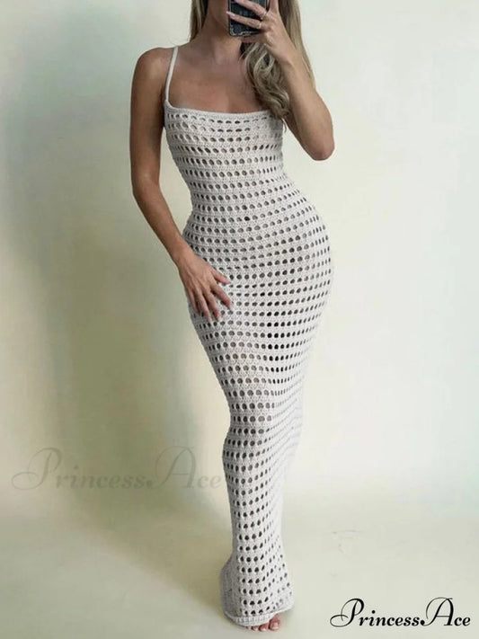 Hollow Out Graceful Bodycon Maxi Dress