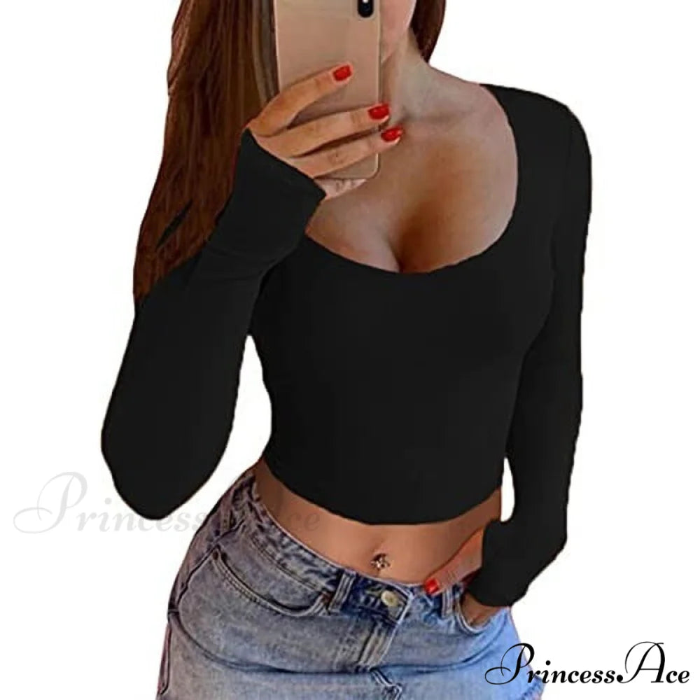 Hot Pink Crop Tops Crop Black / S