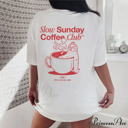 Humorous Coffee Society Bohemian Shirt WHITE / S t-shirt-250223