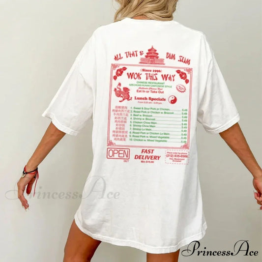 Humorous Dim Sum T-shirt WHITE / S t-shirt-250223