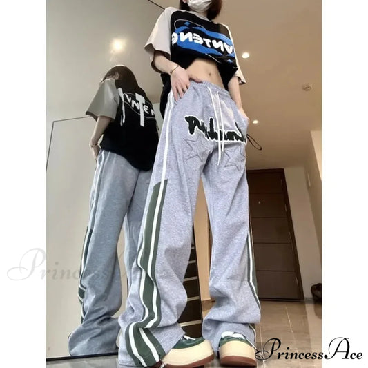 Informal Baggy Trousers Gray / M pants-241228