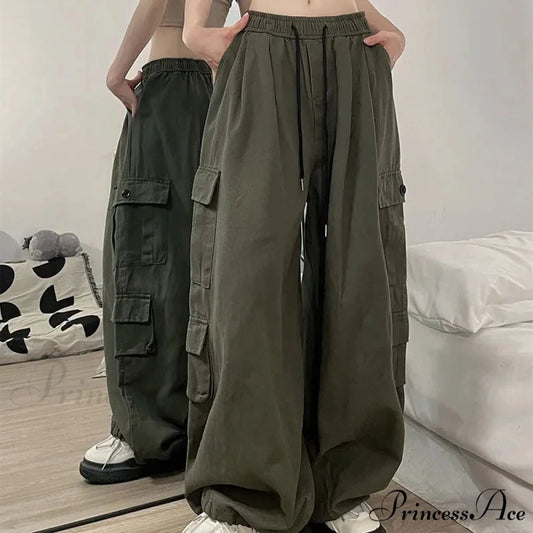 Informal Harajuku 2000s Cargo Trousers pants-241228