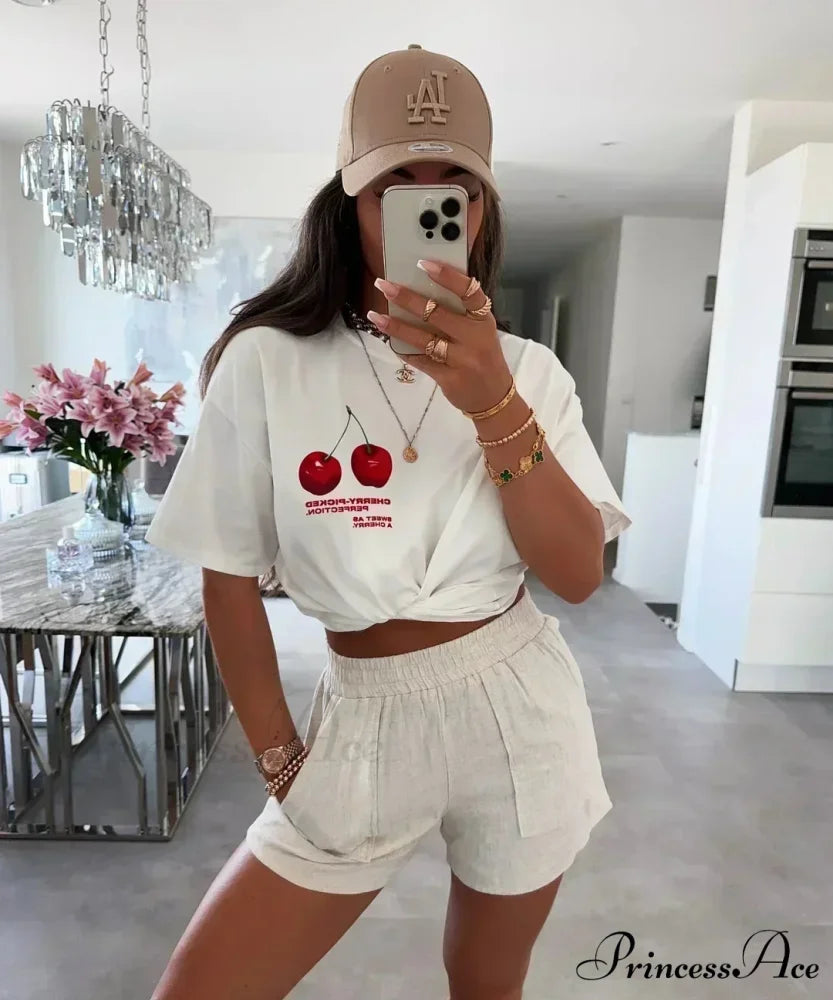 Informal Lotus Peepers Graphic T-shirt white9 / S t-shirt-250223