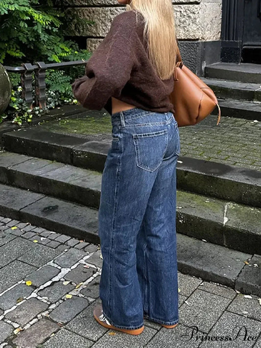 Informal Vintage Extended Sleeve Pullover Coffee / S swraters-241228