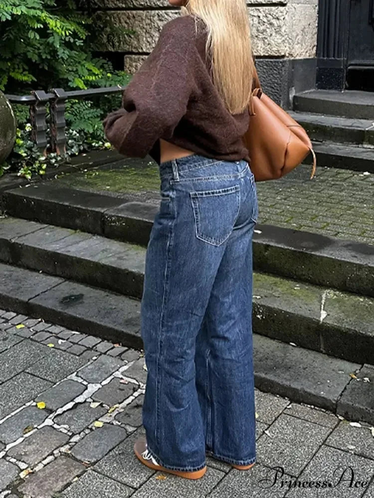 Informal Vintage Extended Sleeve Pullover swraters-241228