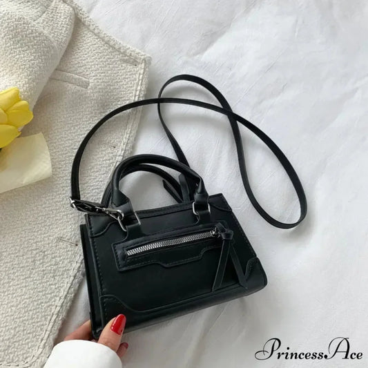 Informal Western Style Petite Crossbody Purse Black handbag-250126