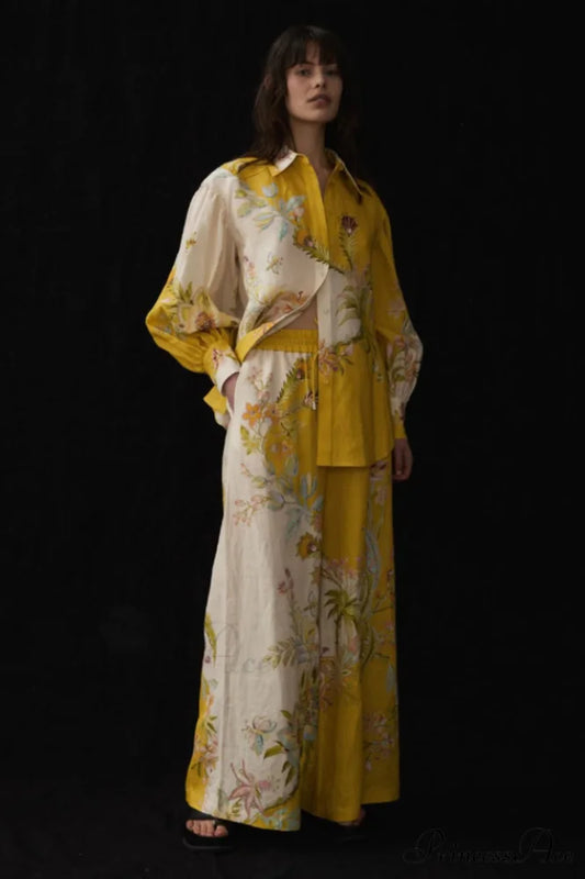 Ira Shirt Stylish + Pant Set S / Multi Color