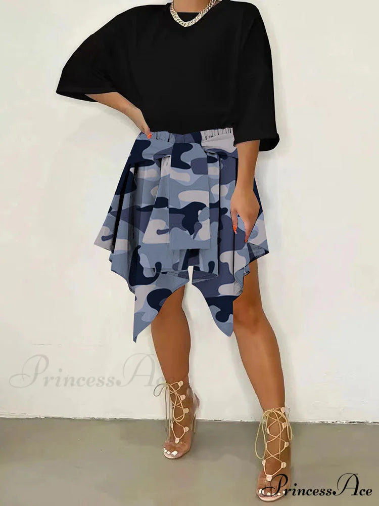 Irregular Buttoned Graceful Rib Crop Top
