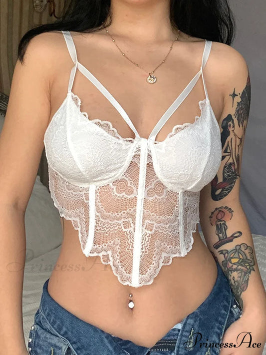 Irregular Hem Halter Trendy Crop Tank Top White / S