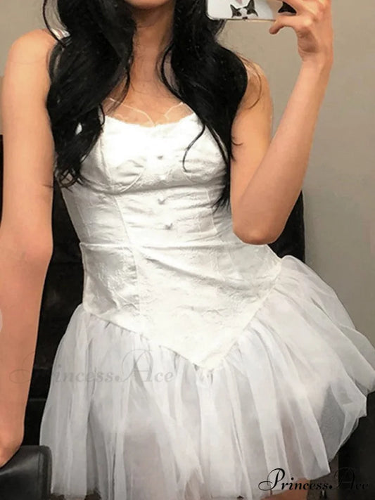 Jacquard Cropped Graceful Knit Tank Top White / S