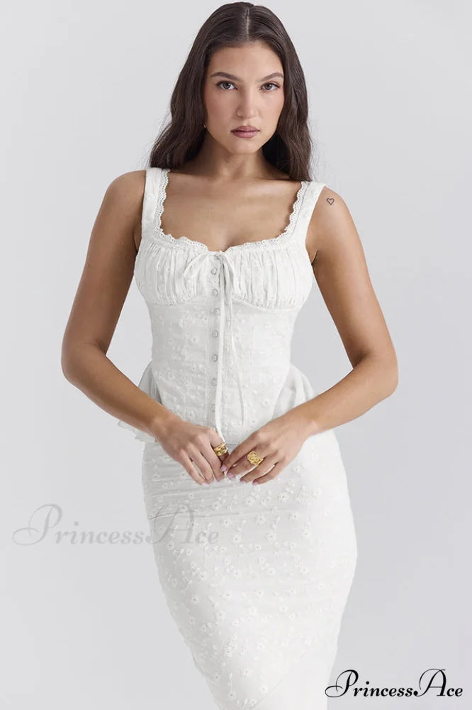 Jean Embroidery Stylish Ruffle Top