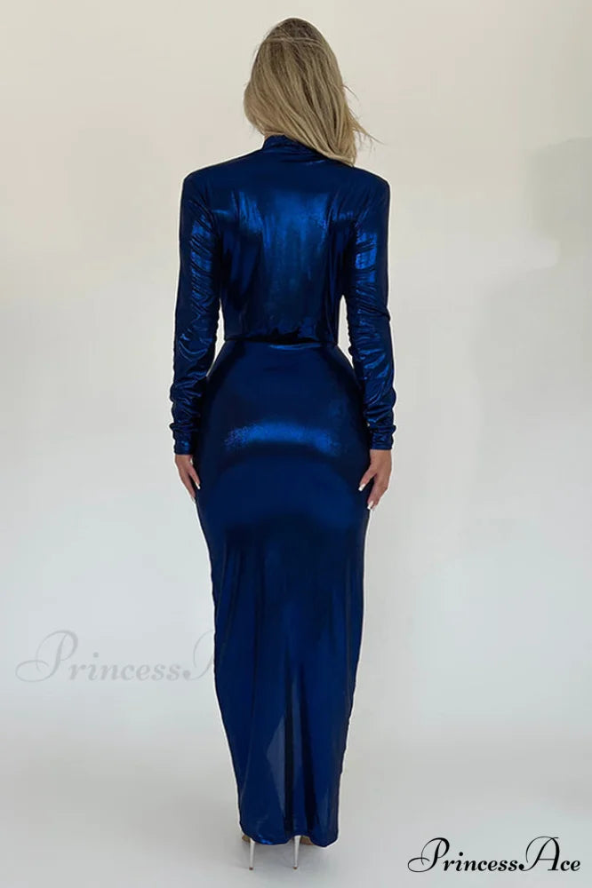 Juliette Metallic Stylish Tie Front Dress