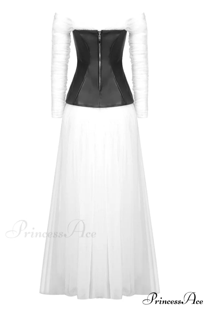 Kallatos Mesh Stylish Patchwork Dress