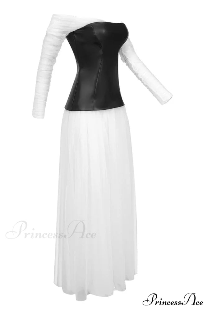 Kallatos Mesh Stylish Patchwork Dress